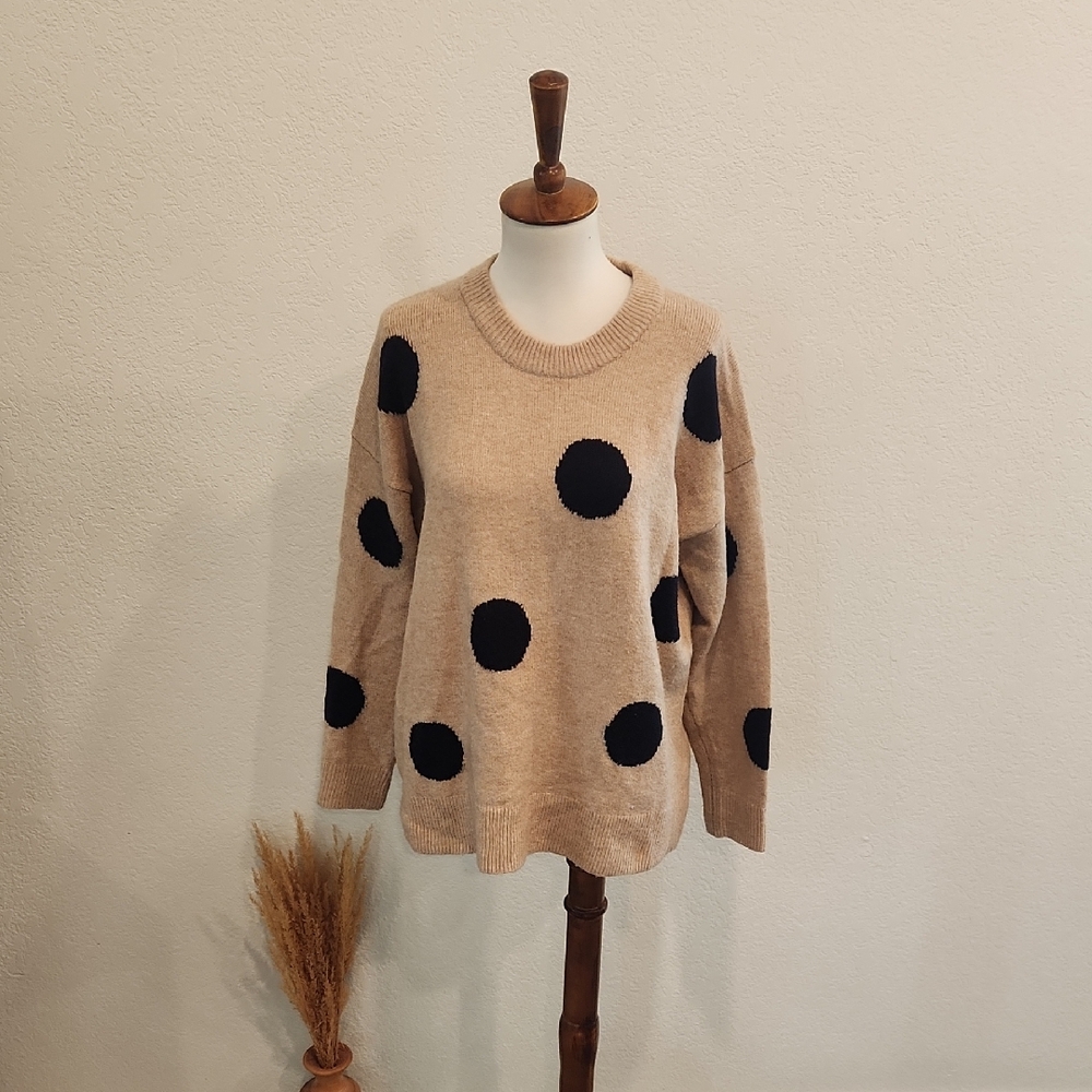 Madewell Dot Graystone Pullover Sweater